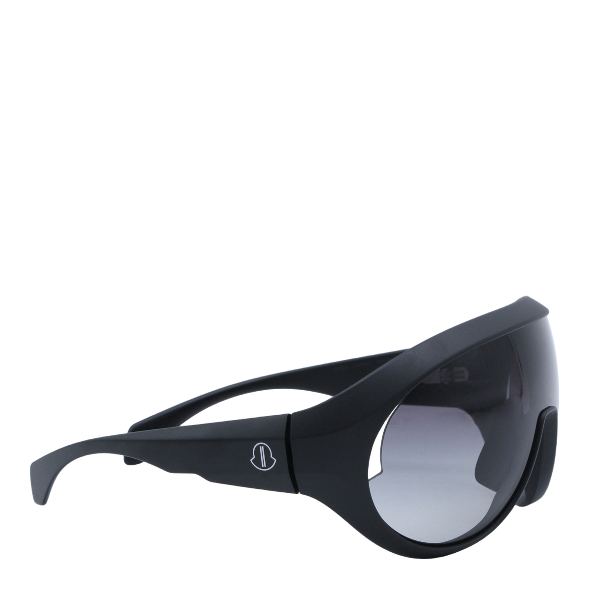 Oversized Black Shield Sunglasses