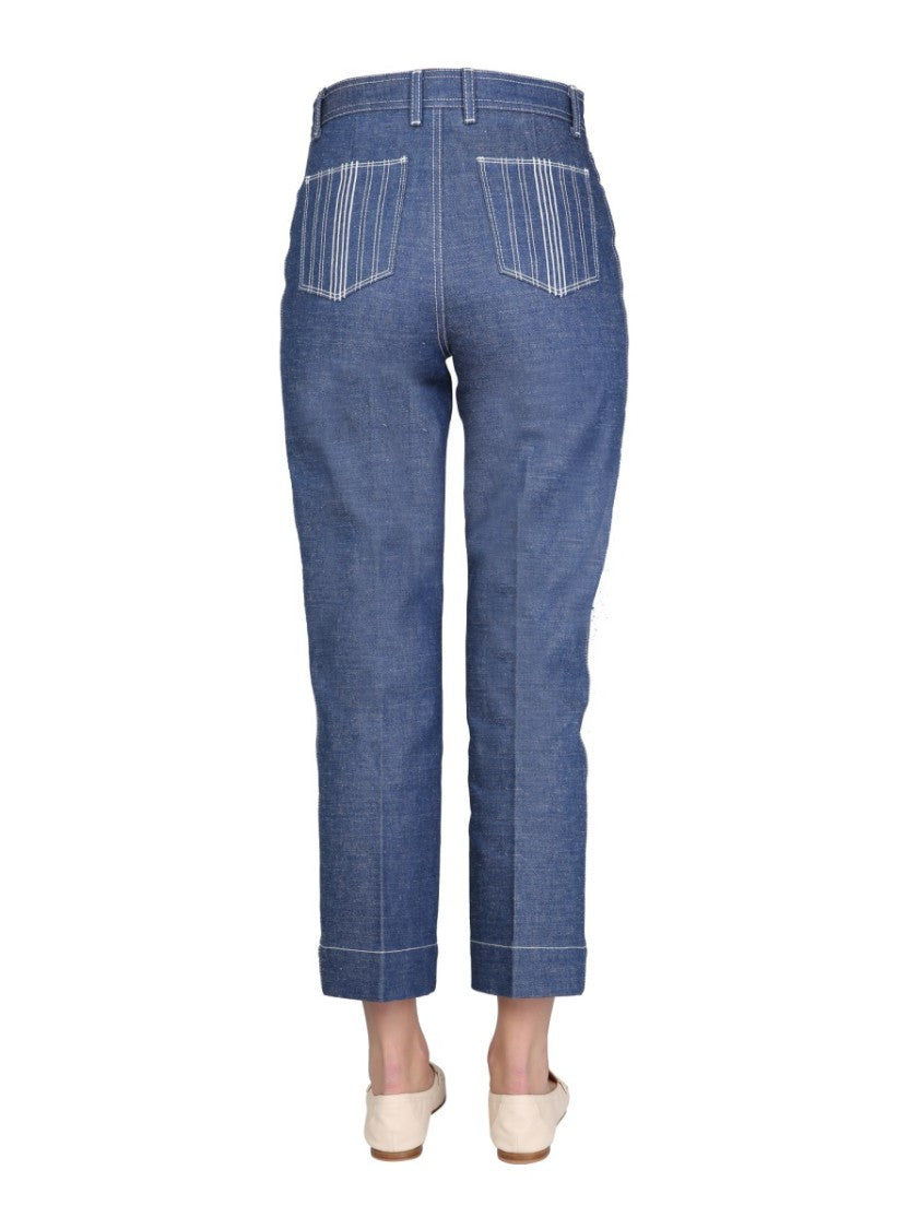 Cropped Wide-Leg Jeans