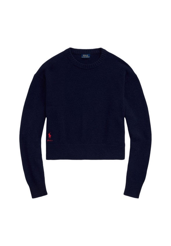 Medium-Weight Knit Sweater With Ribbed Cuffs
