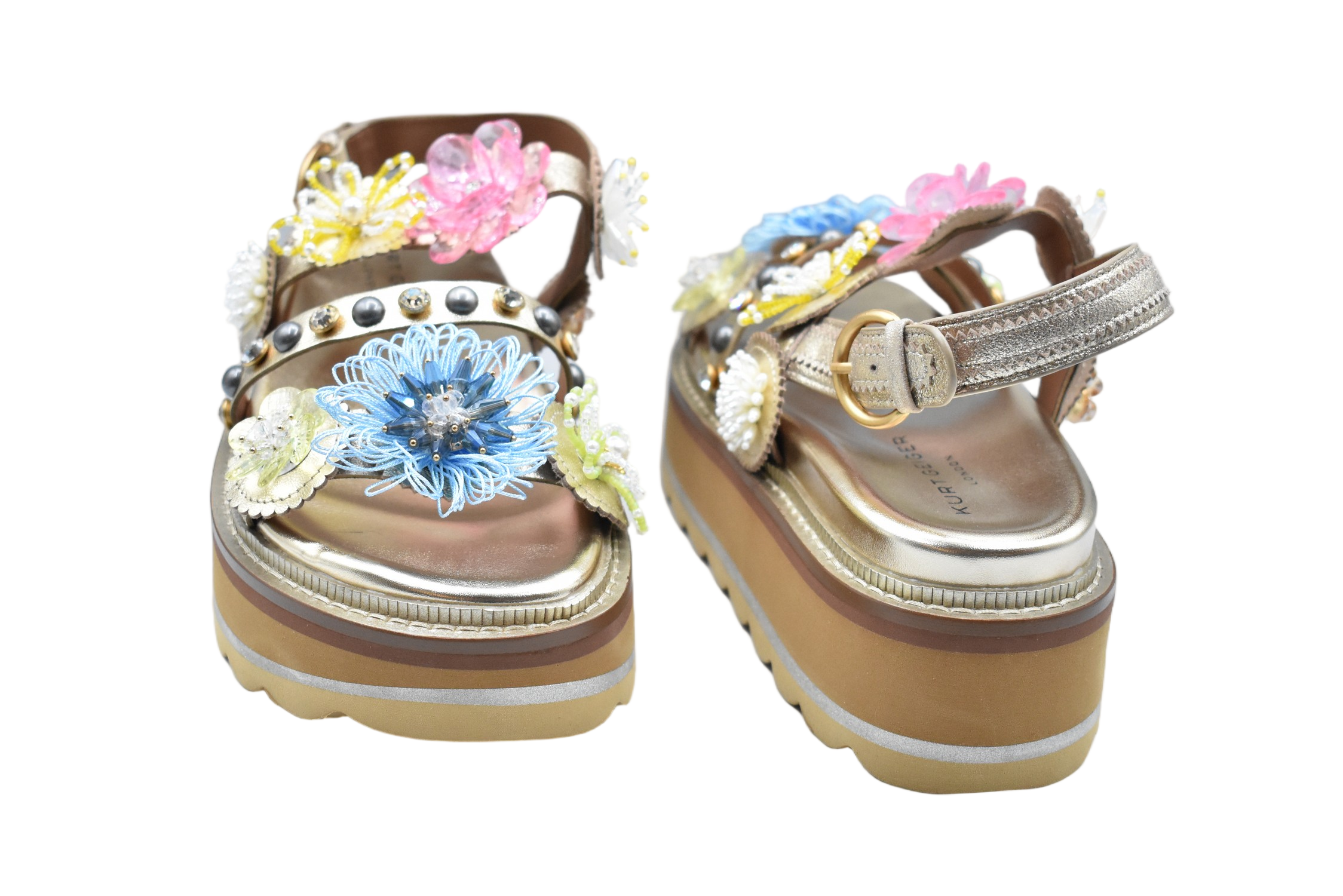 Metallic Gold Platform Sandals