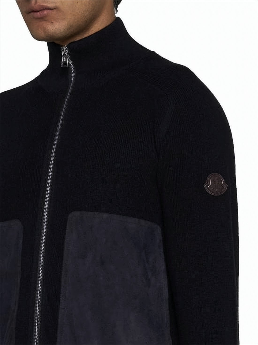 Zip-Up Knit with High Collar