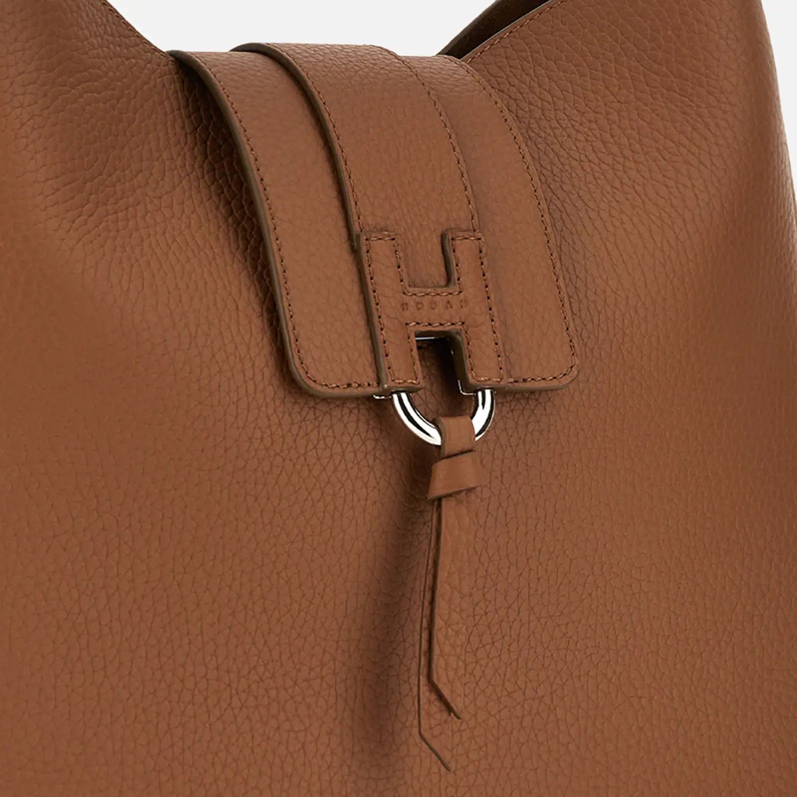 Brown H01X Hobo Verticale Leather Hobo Bag