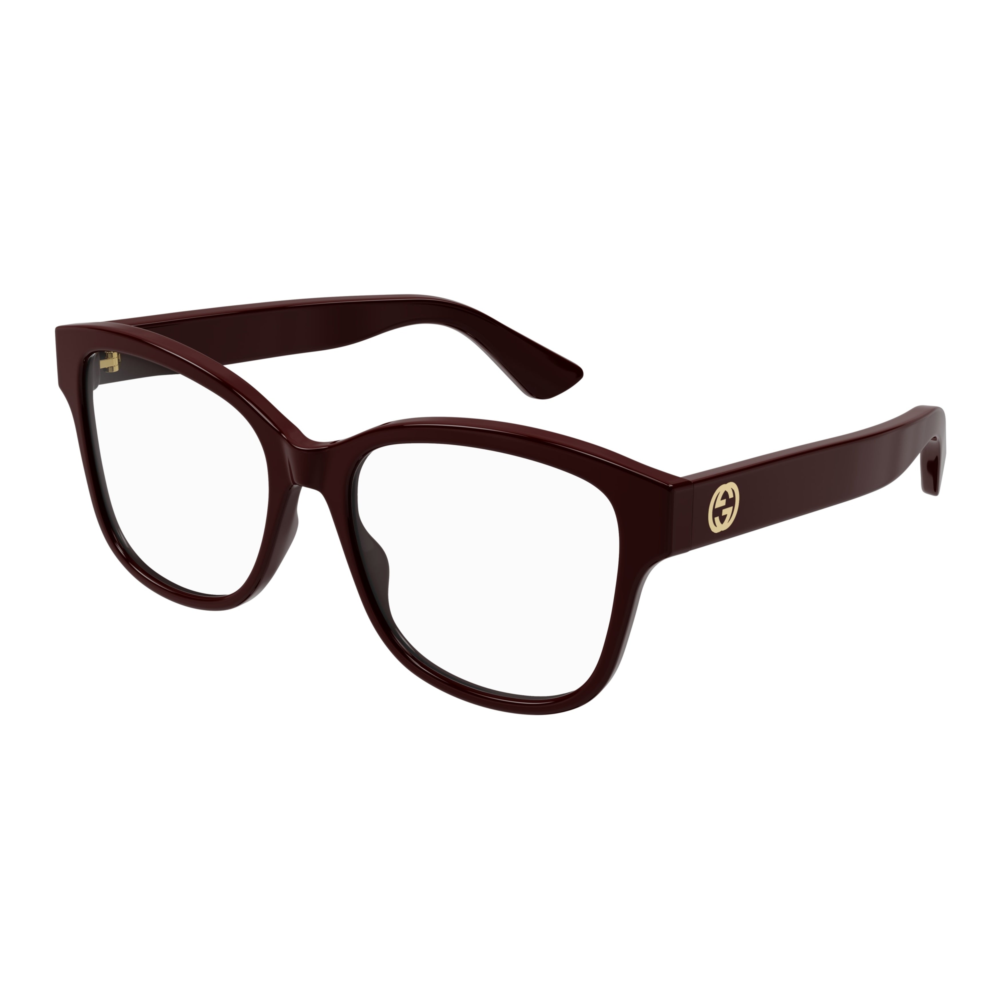 Gg1340o Oversized Square Frame Burgundy Eyeglasses