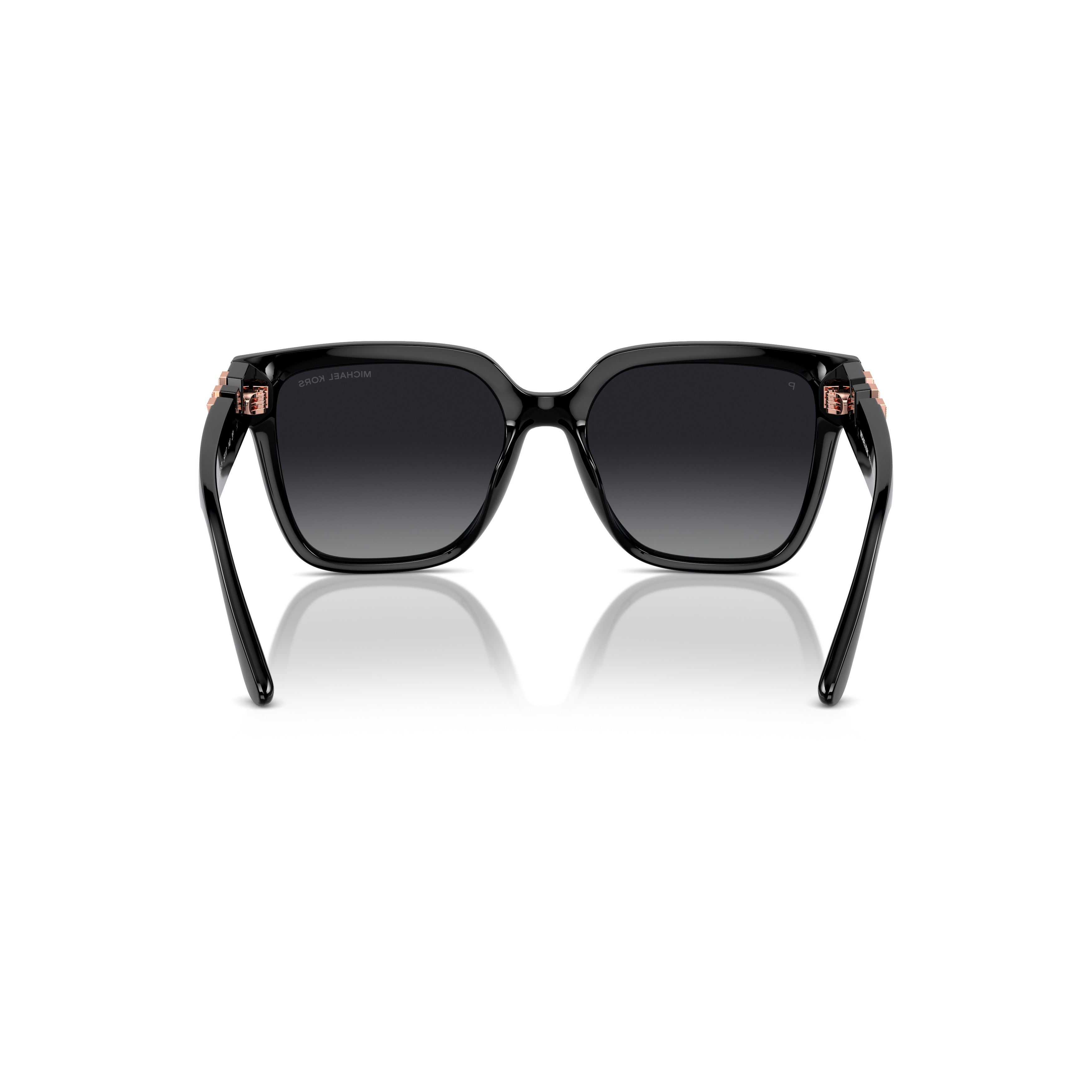 0mk2170u Oversized Square Sunglasses in Glossy Black with Gradient Lenses