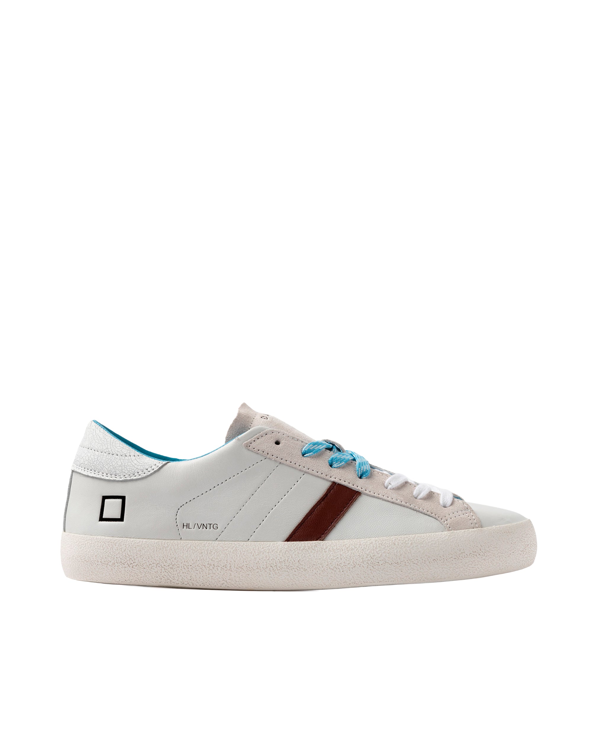 Hill Low Vintage Calf Sneakers in White Turquois