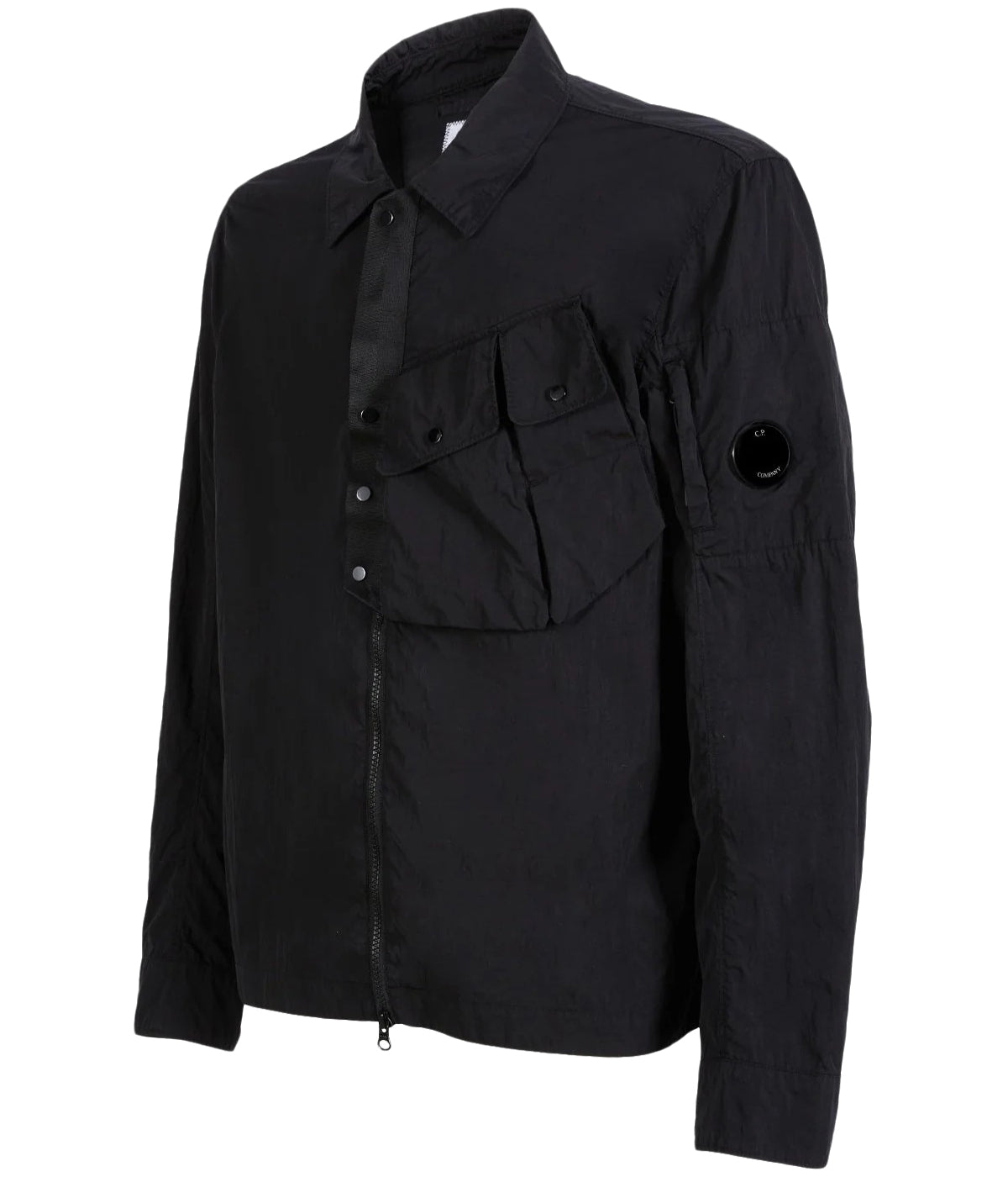 Relaxed-Fit Black Long-Sleeve Shirt With Button-Up Design