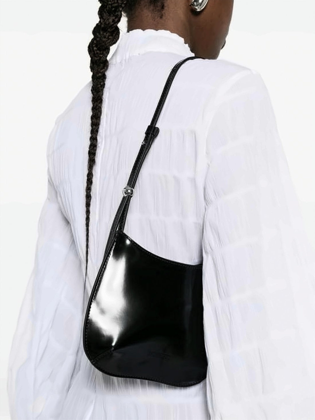 Shoulder Bag with Curved Silhouette