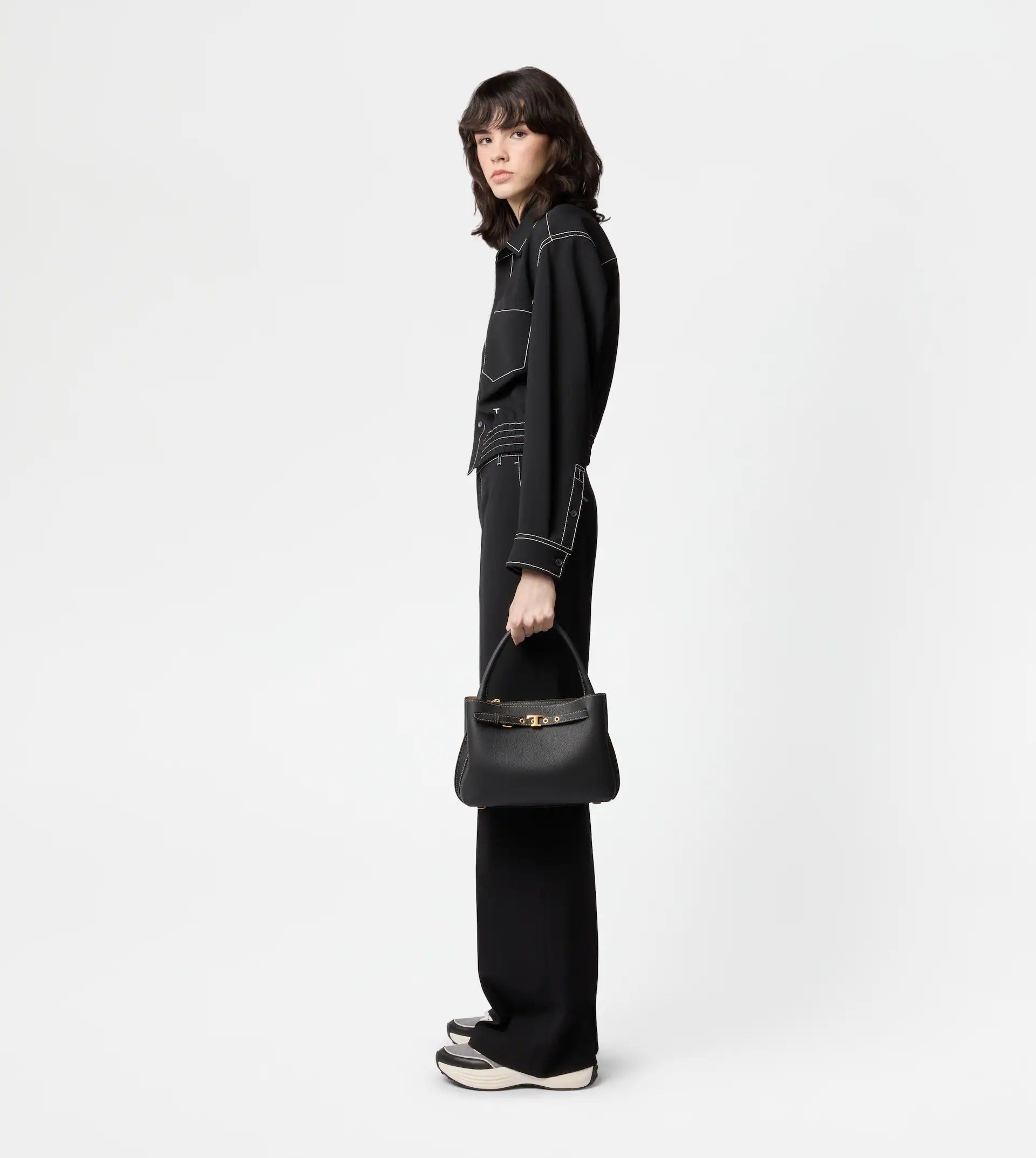 Black Tim Top Handle Mini Bag