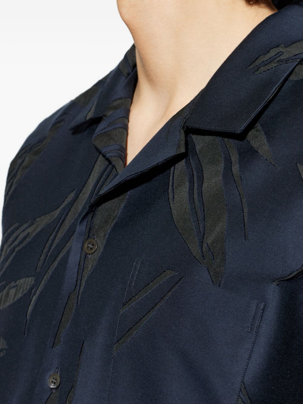 Short-Sleeved Camp Collar Shirt