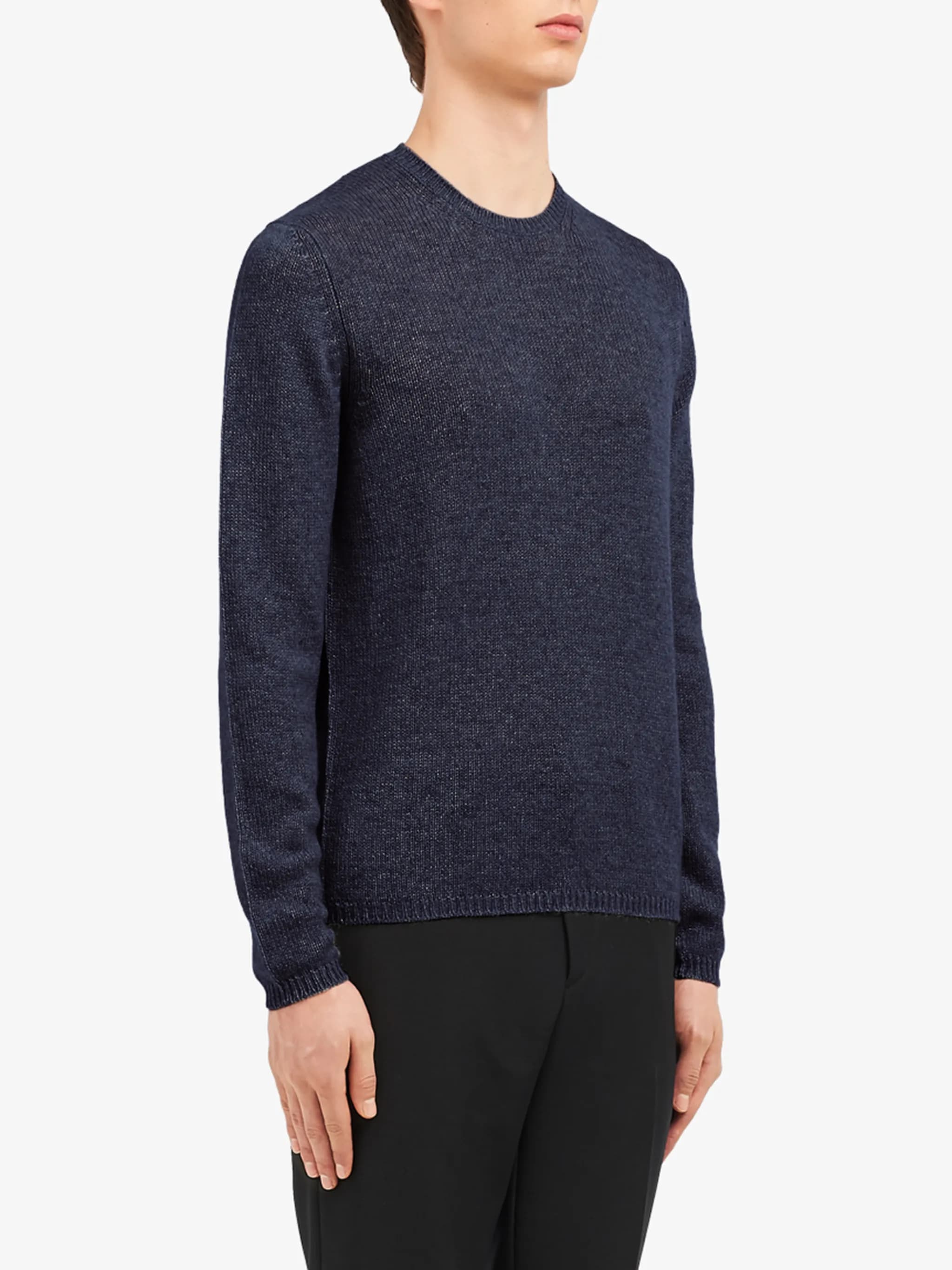 Navy Crew Neck Cashmere Sweater