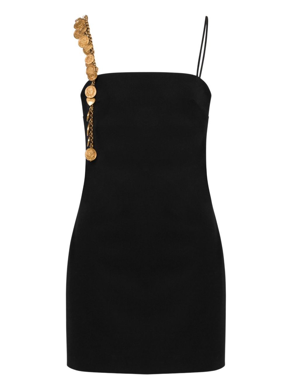 Mini Dress with Gold-Tone Chain Detail