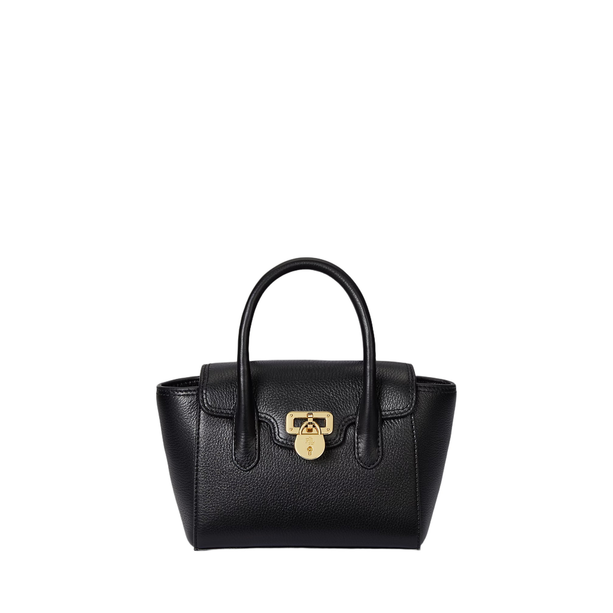 Compact Textured Leather Satchel