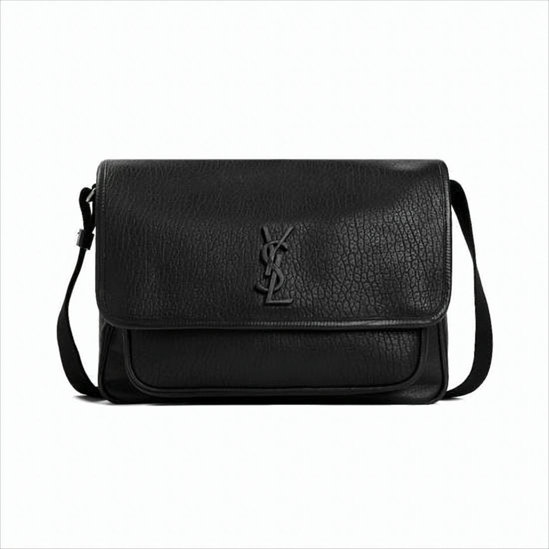 Textured Calf Leather Crossbody Bag