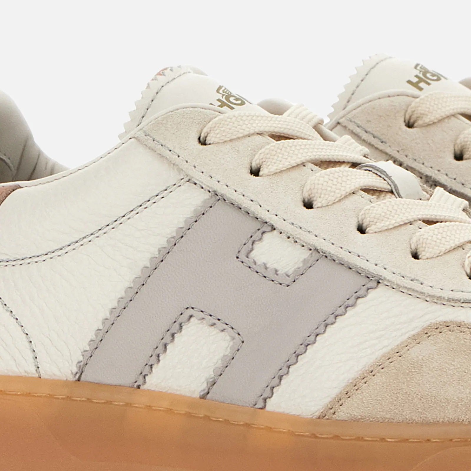 Cool Lace-Up Sneakers in Calfskin and Sheepskin