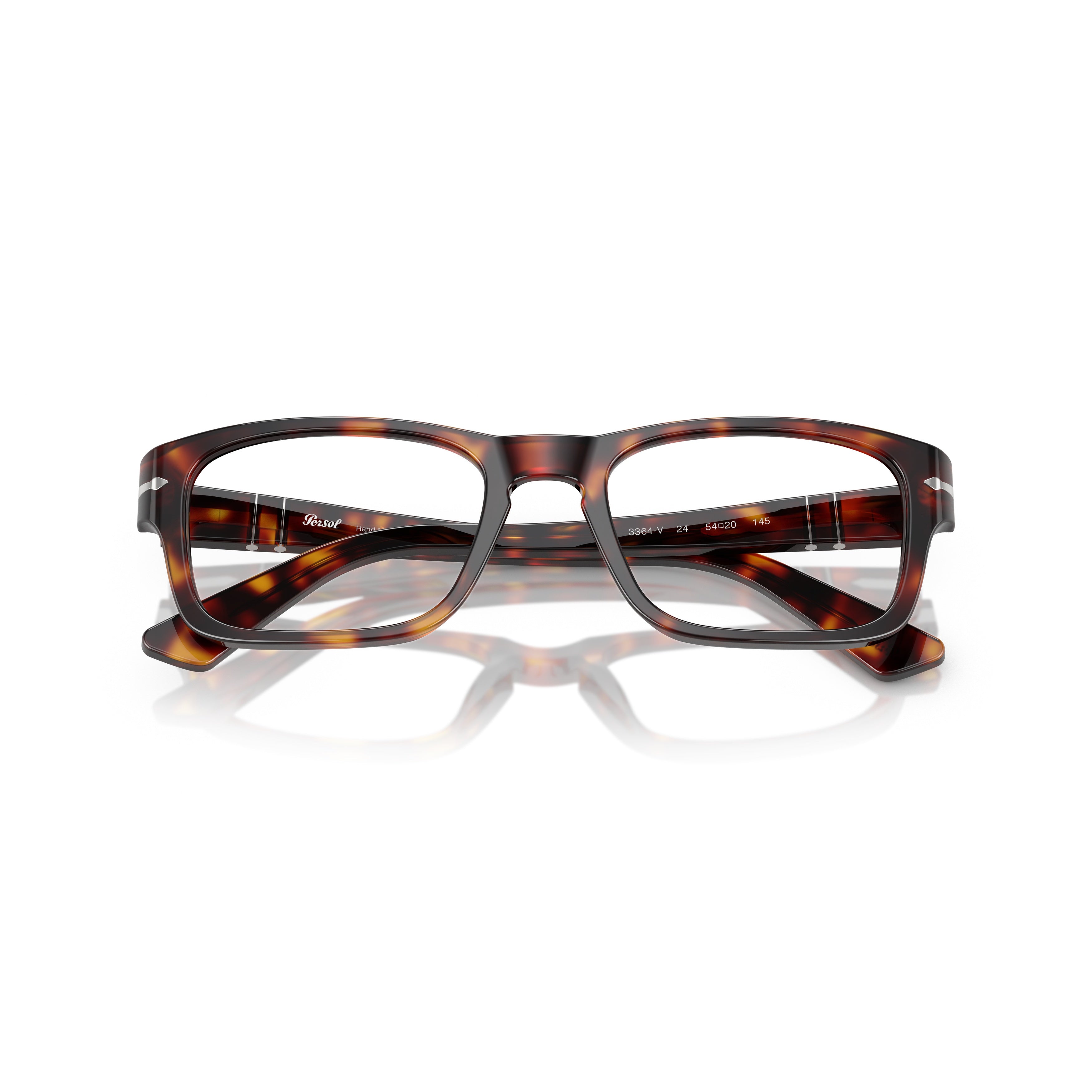 0po3364v Rectangular Acetate Eyeglasses with Tortoiseshell Pattern