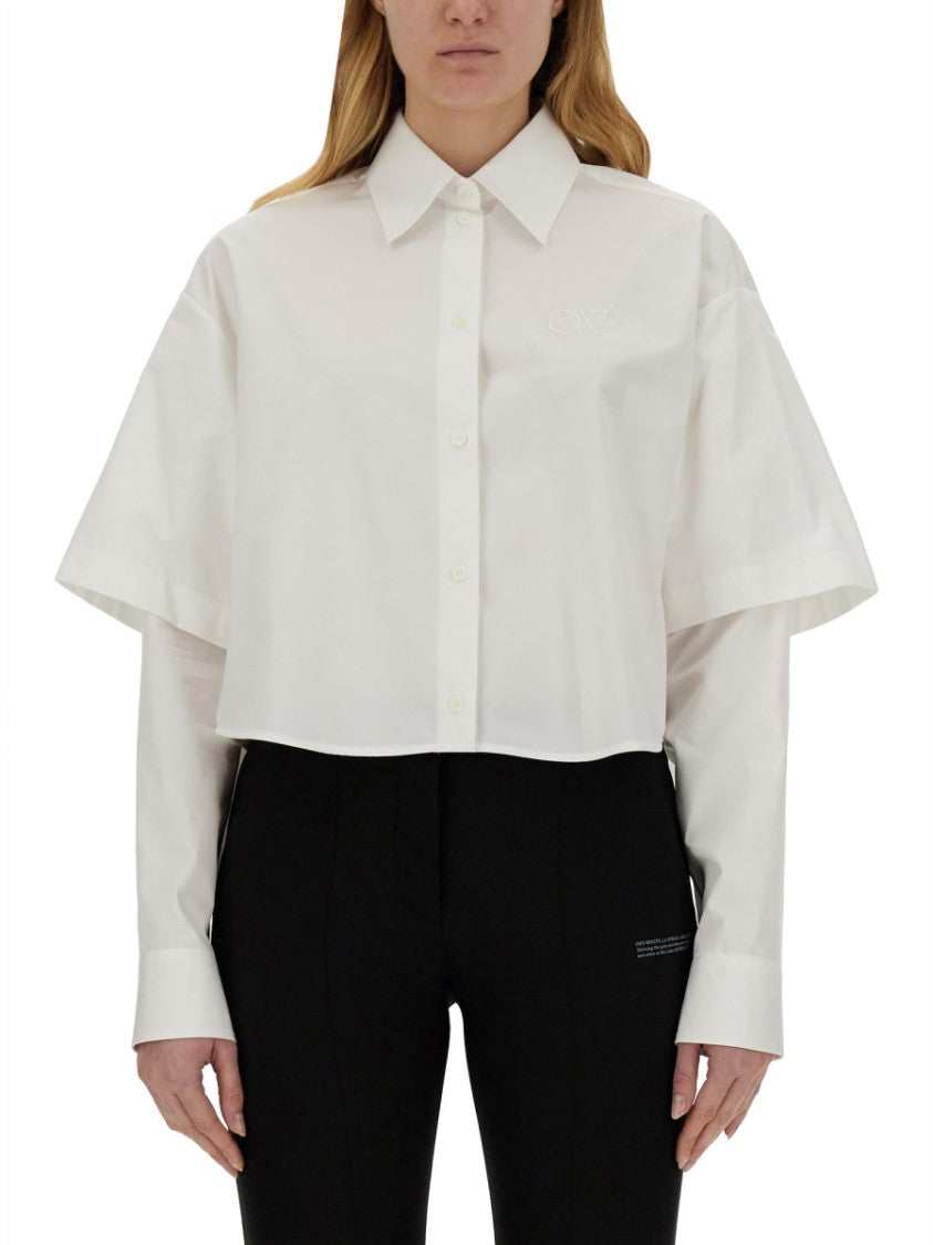 Cropped Poplin Shirt