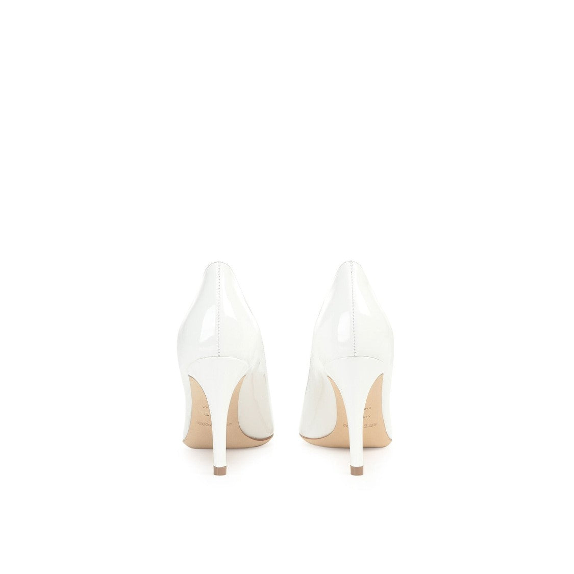 White Leather Pumps With Sleek Design