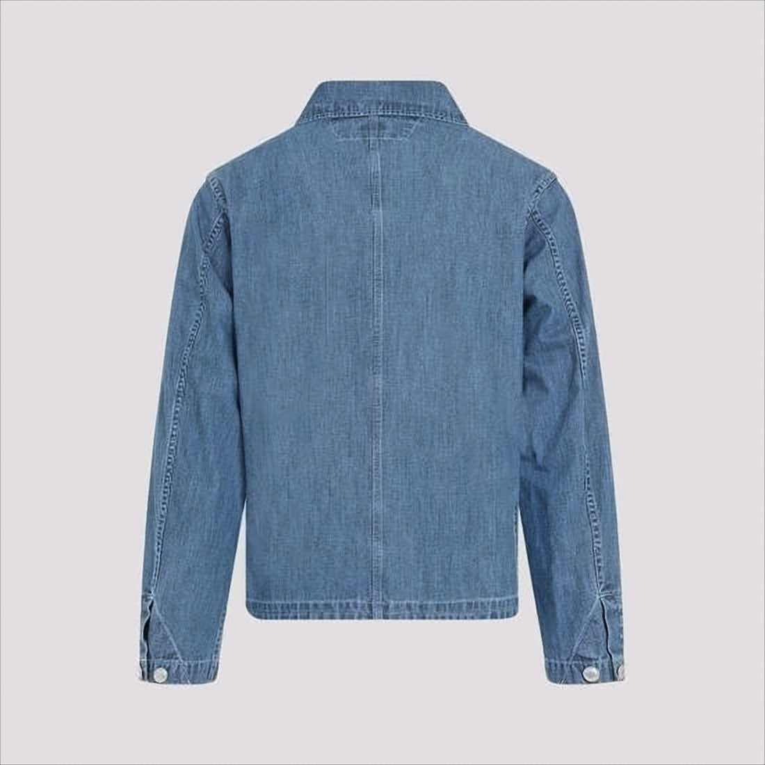 Classic Denim Jacket With Button Closure And Logo Detail