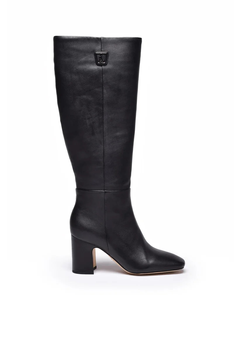 Leather & Polyurethane Boots - Black