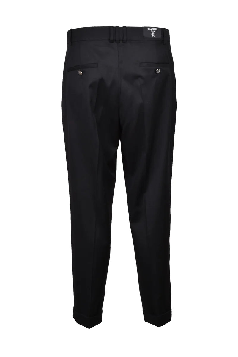 Classic Wool Trousers - Black