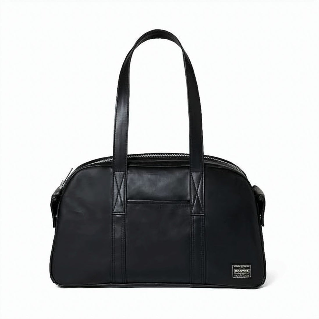 Black Structured Smooth Canvas Tote Bag