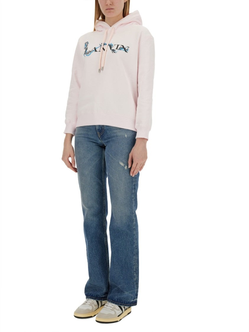 Relaxed Fit Cotton Sweatshirt With Front Print