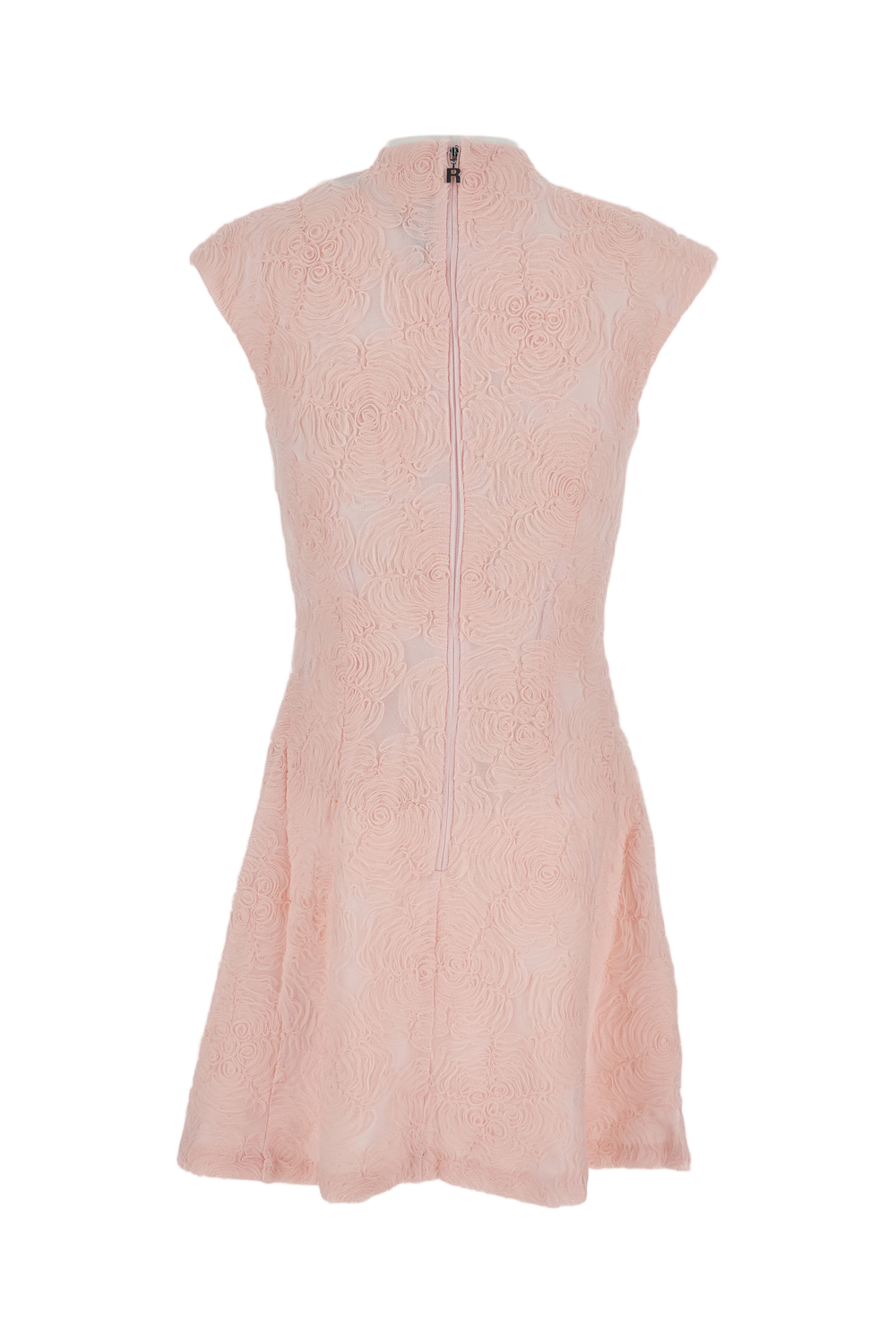 A-Line Mini Dress With High Neck