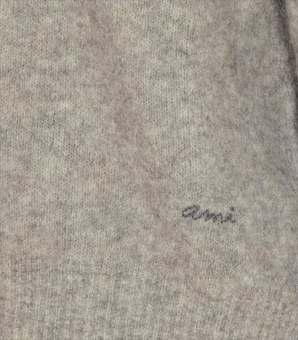 Heathered Knit Sweater with Classic Crew Neckline