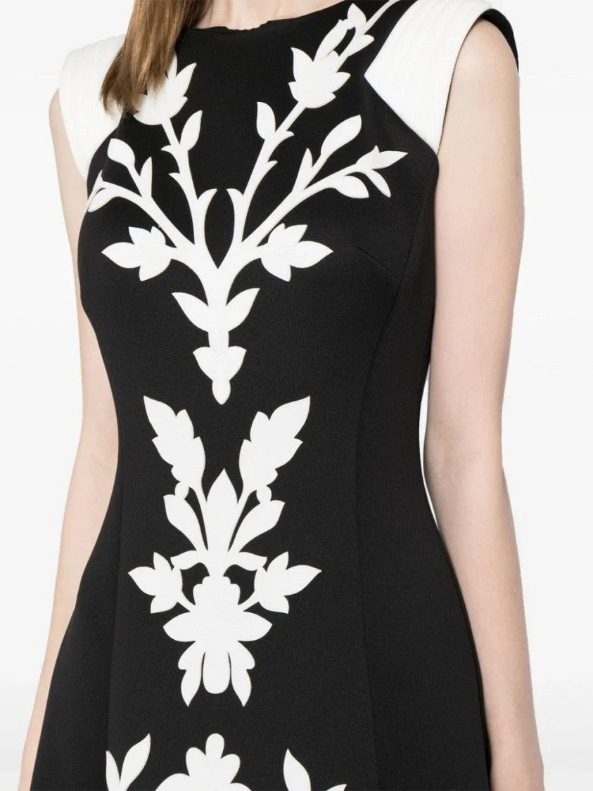 Neoprene Dress With Matching Embroidery