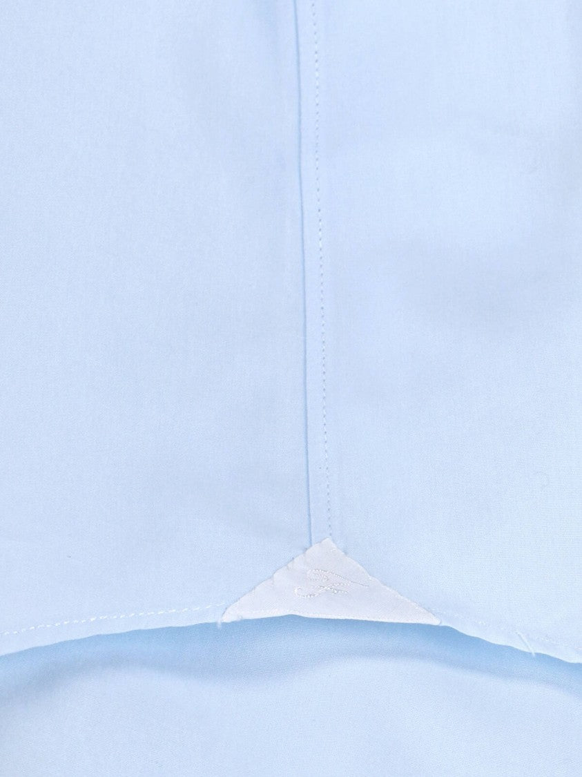 "Milano" Shirt, In Light Blue Cotton, Classic Collar