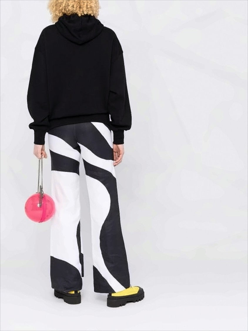 Relaxed Fit Black Hoodie with Bold Lettering