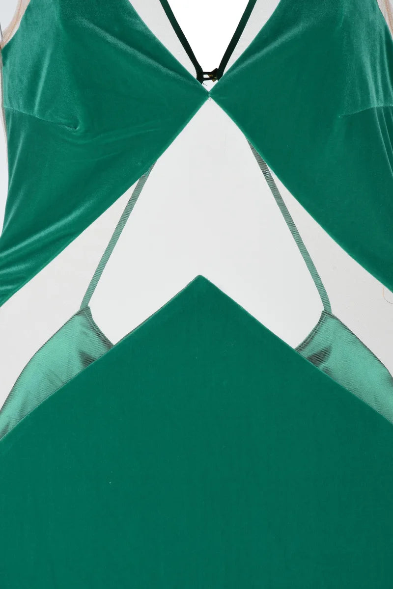 Velvet Dress - Green