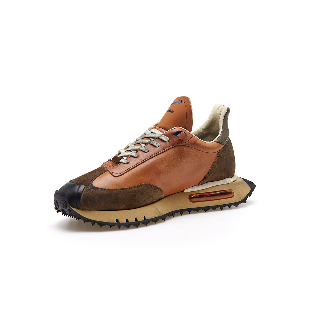 Space Race - Distressed Leather Sneakers
