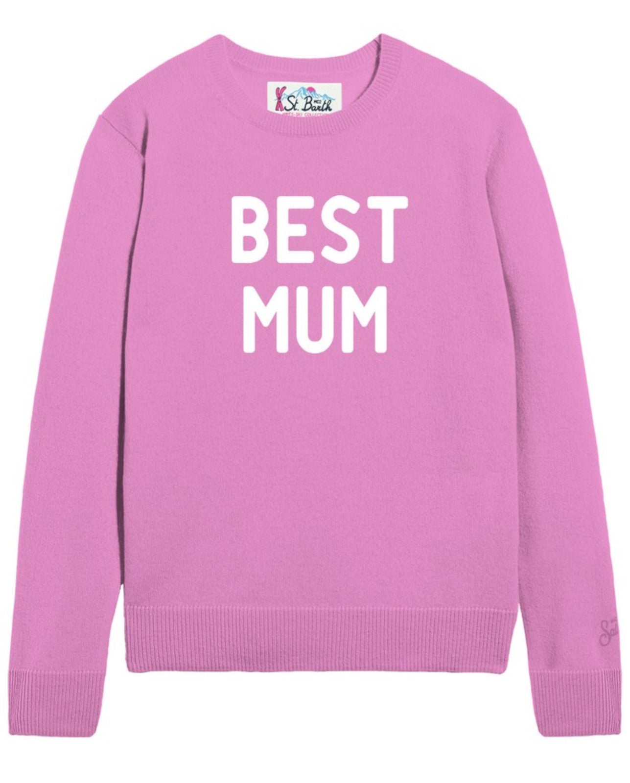 BEST MUM' Graphic Long-Sleeved Sweater