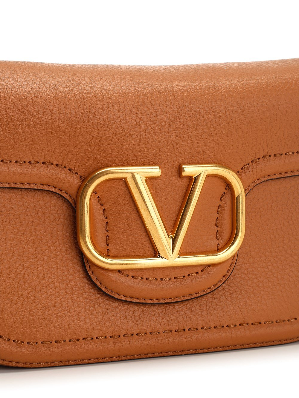 Structured Calfskin Leather Shoulder Bag