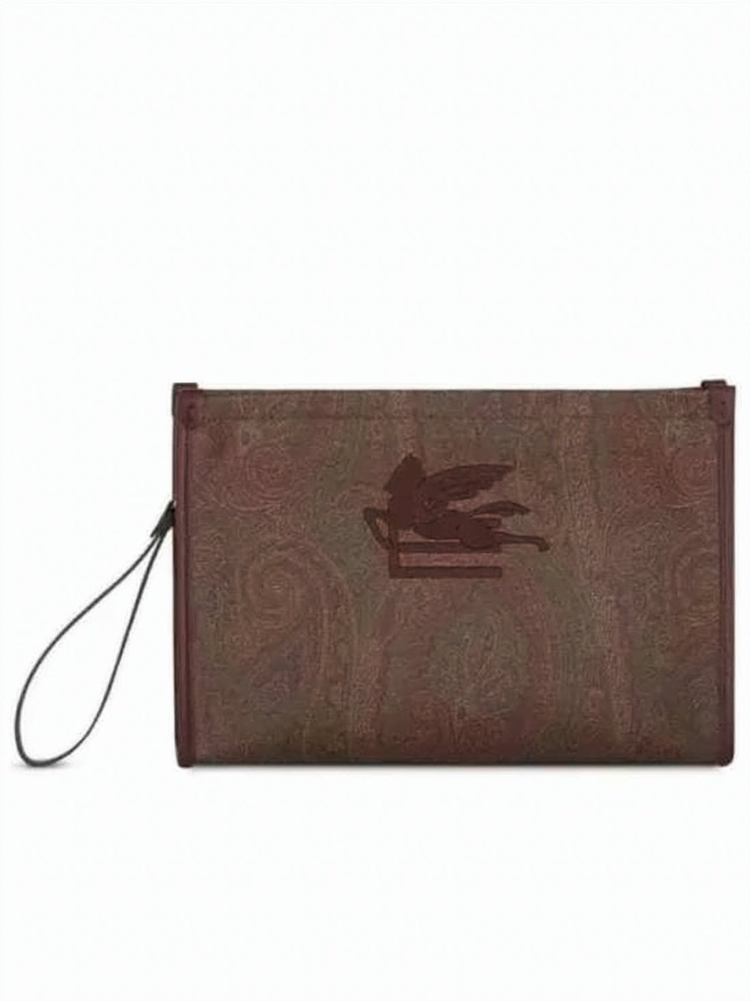 Rectangular Clutch with Paisley Pattern