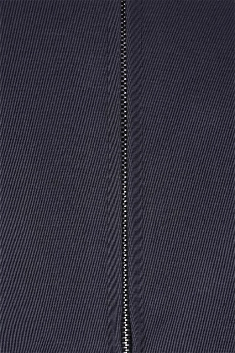 Cropped Jacket With Front Zipper And Embroidered Logo