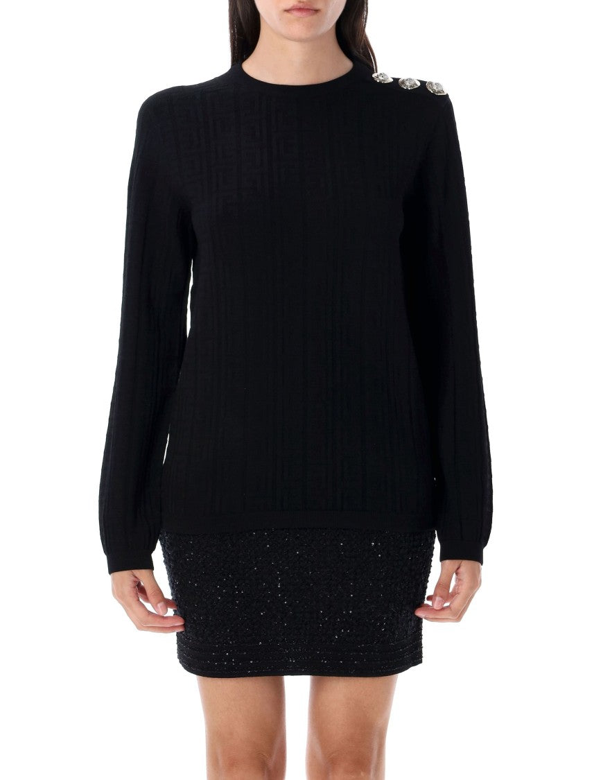 Monogramowany dzianinowy top