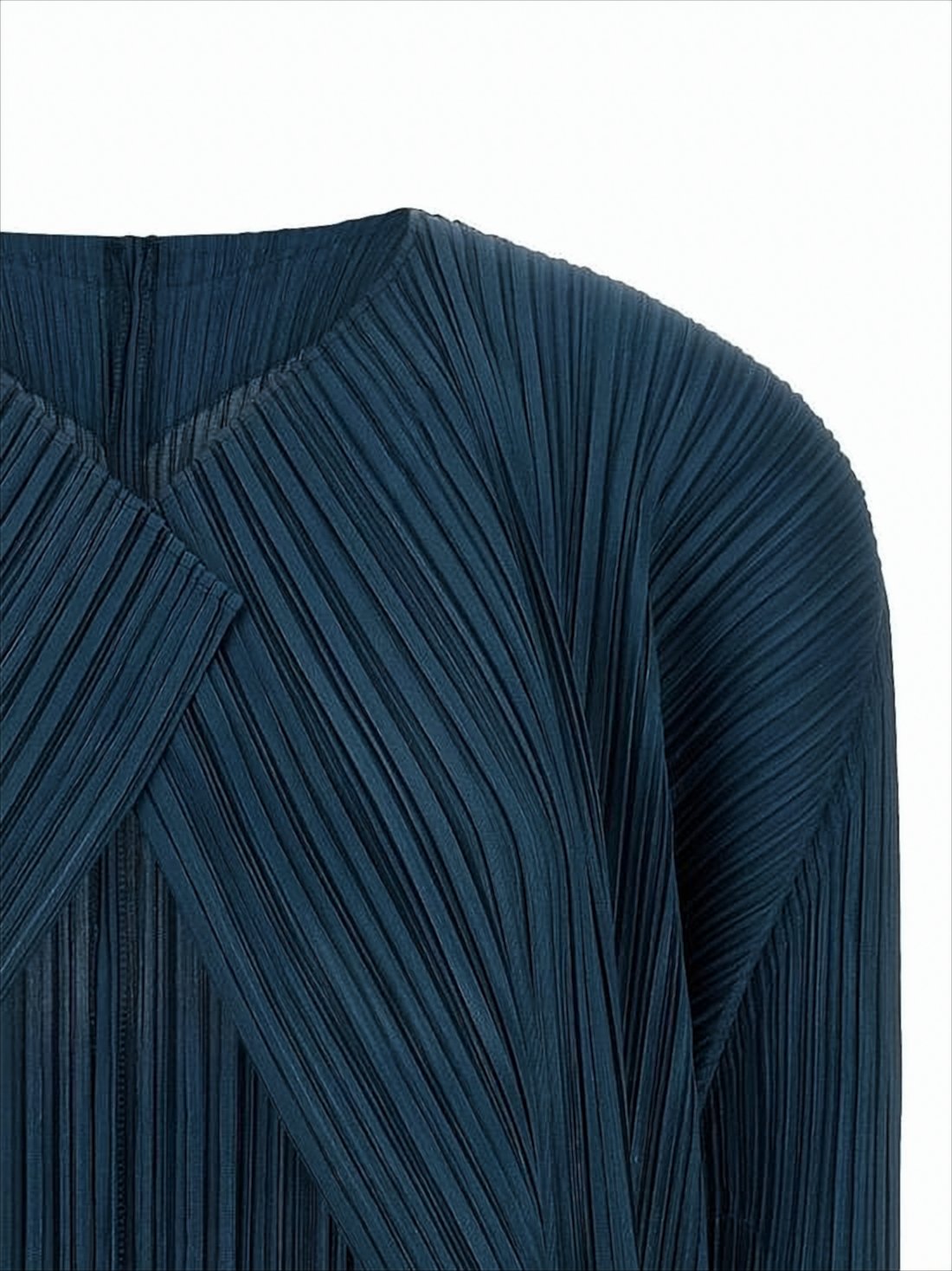 Pleated Design Open Front Cardigan