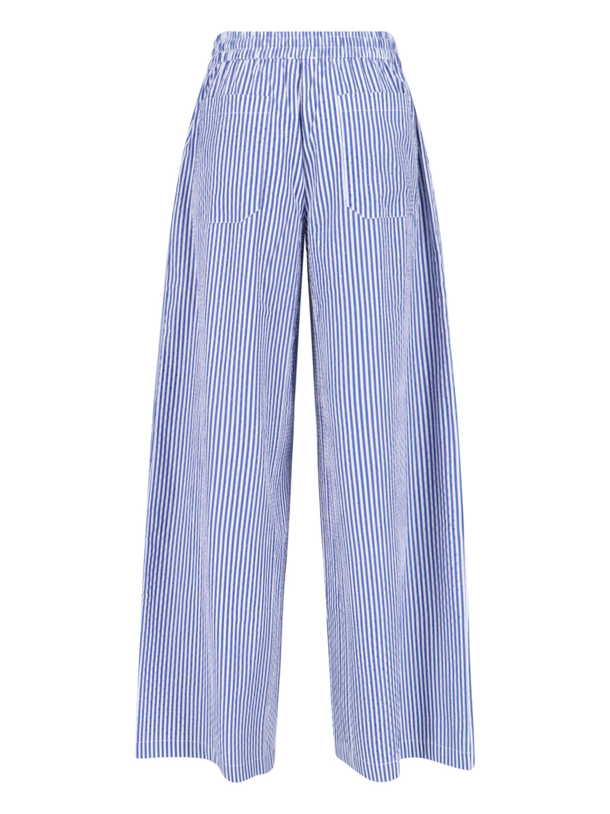 Mid-Rise Striped Cotton Pants