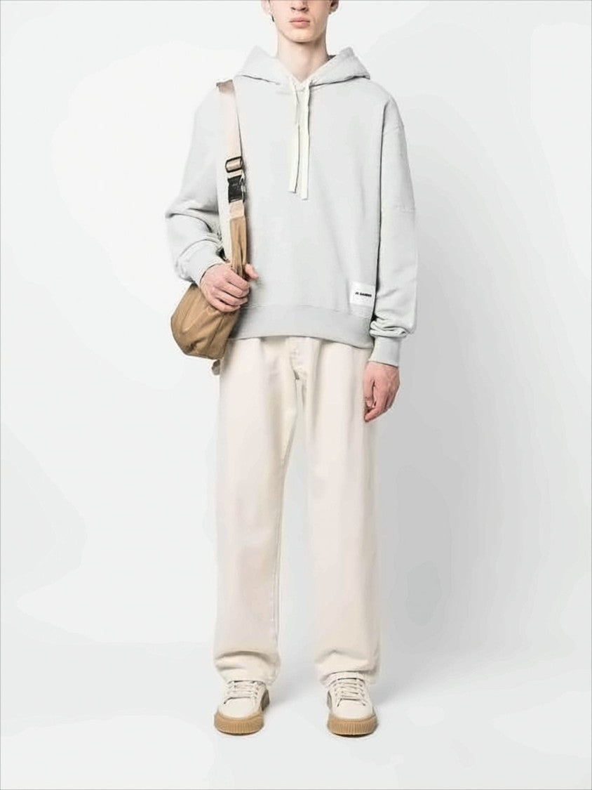 Relaxed Fit Cotton Hoodie with Drawstring