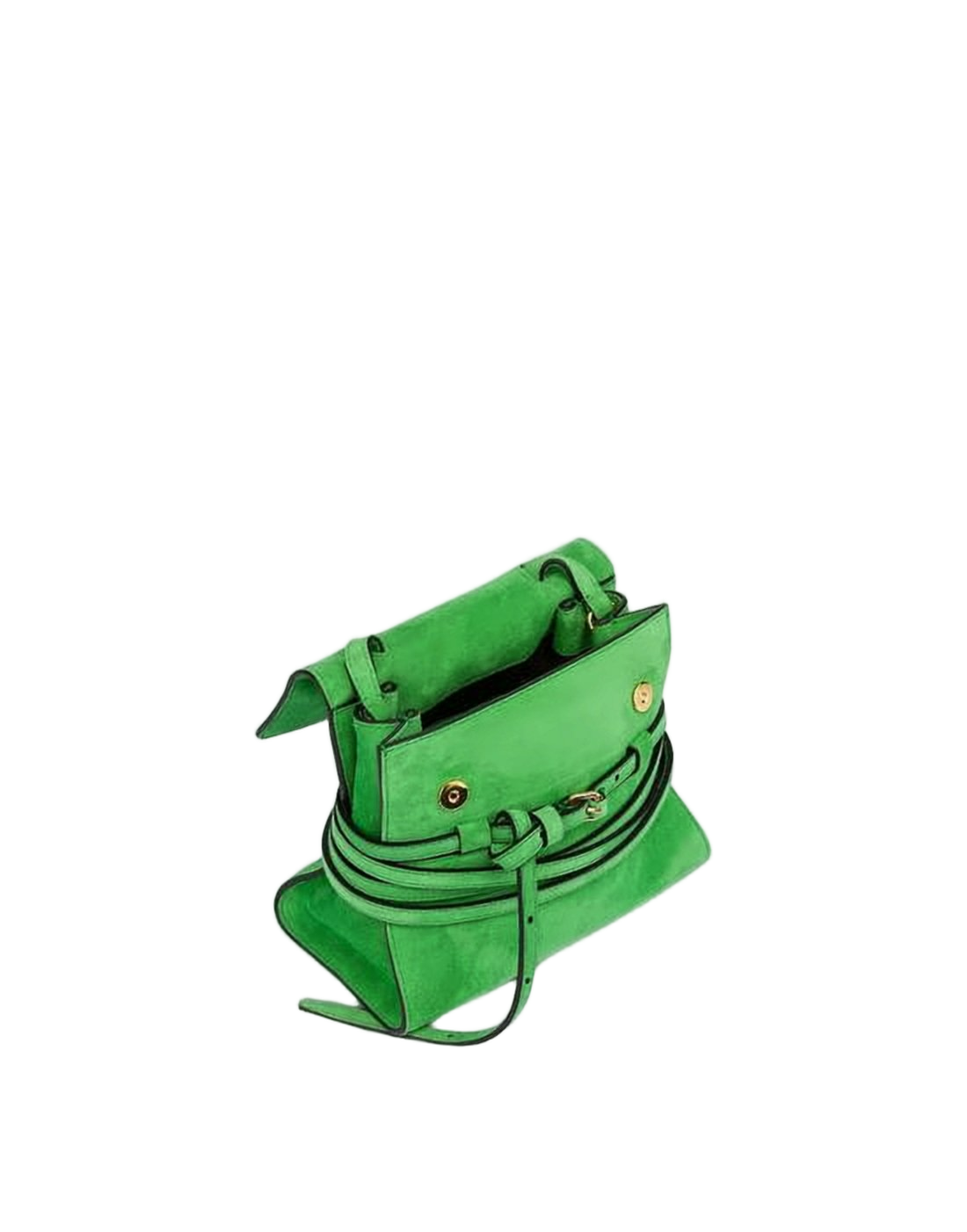 Structured Green Calf Leather Tote Bag