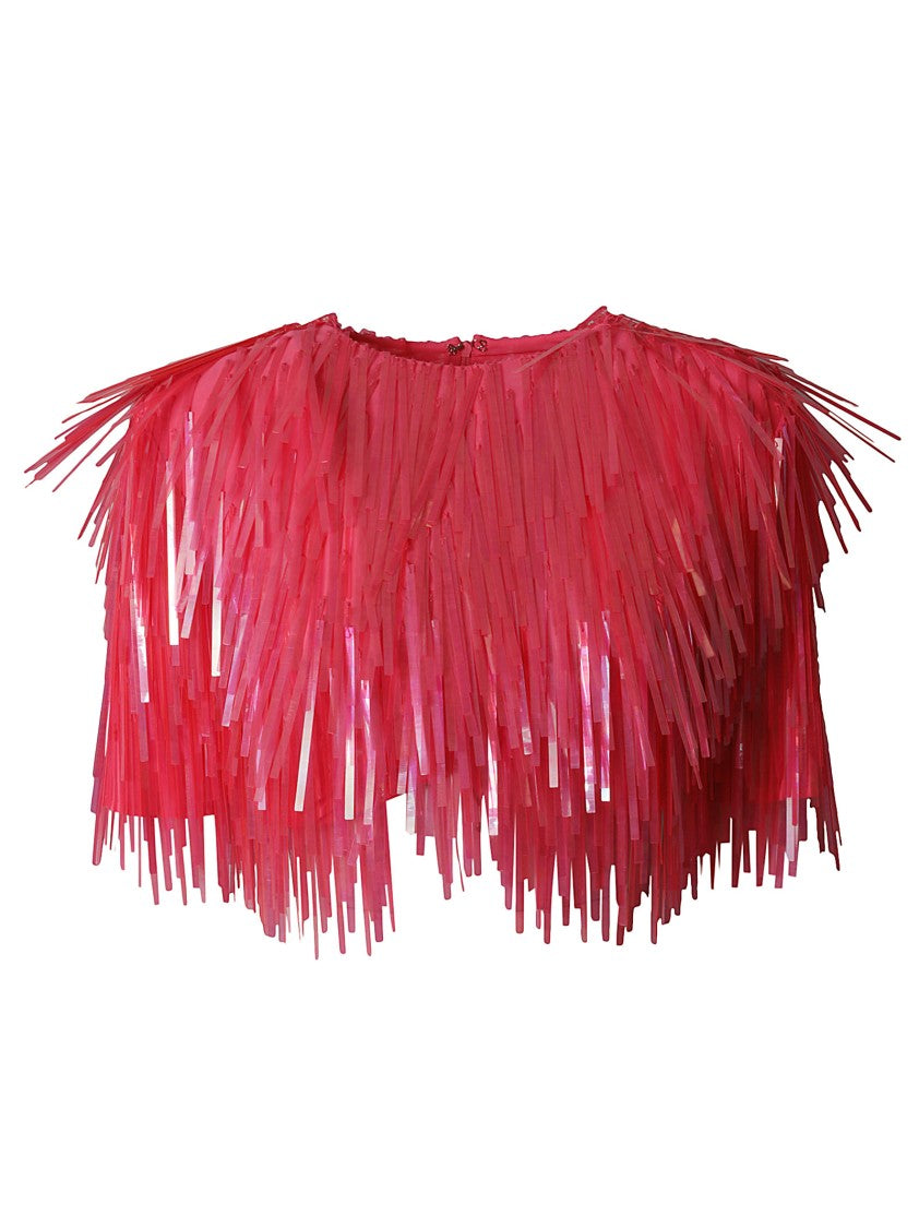 Fringed Top With Dynamic Texture