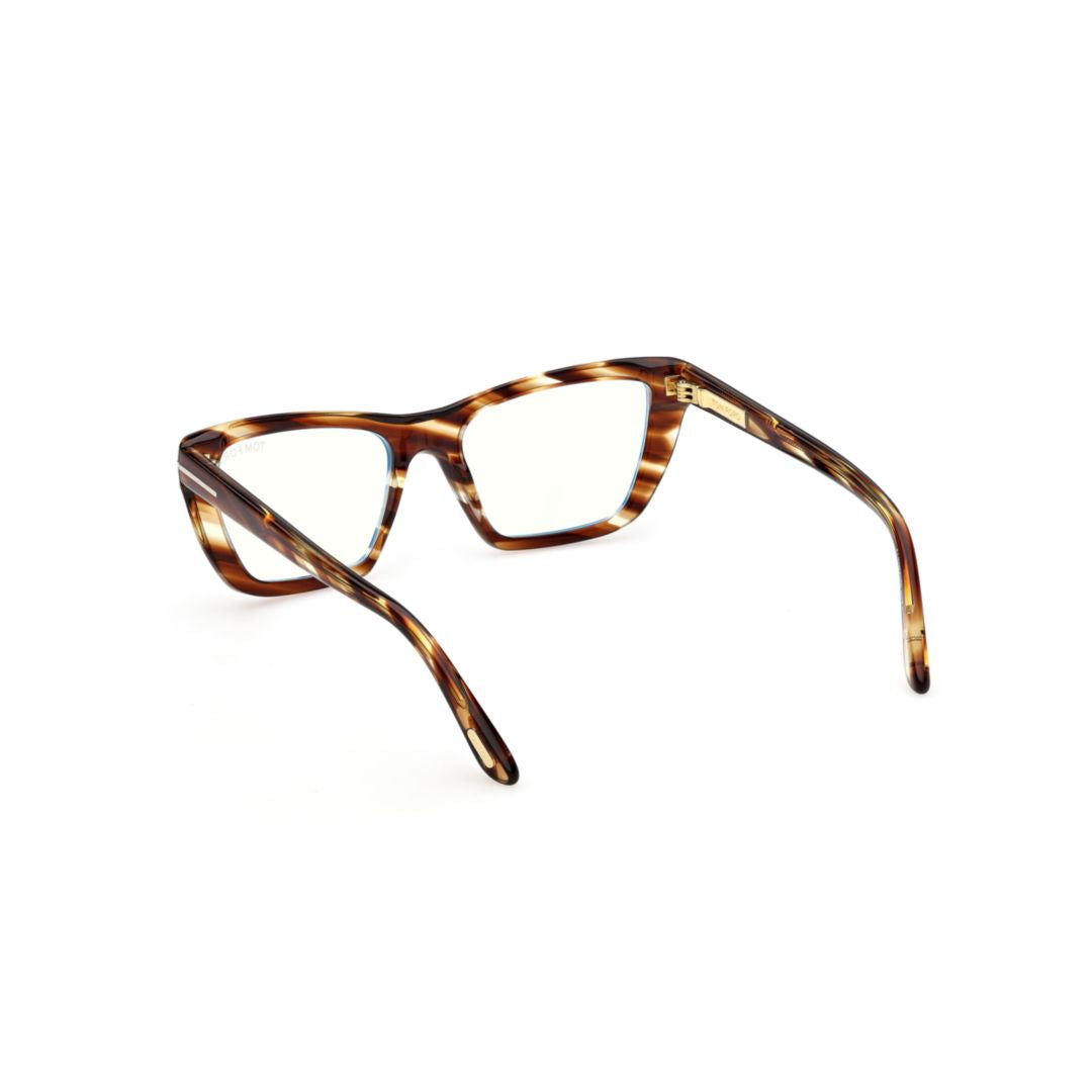 Ft6047-B Angular Tortoiseshell Acetate Eyeglasses