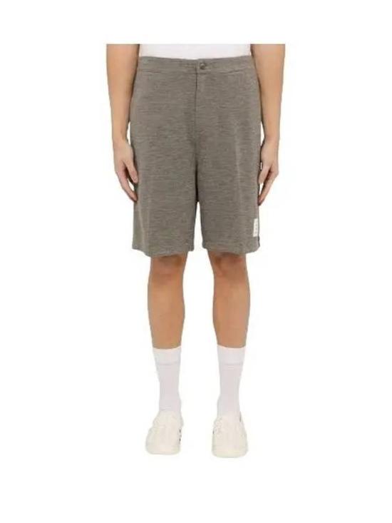 Tailored Wool Shorts with Subtle Logo Detail
