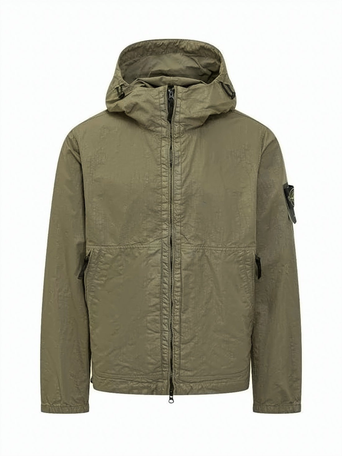 Matte Finish Casual Jacket With Adjustable Hood