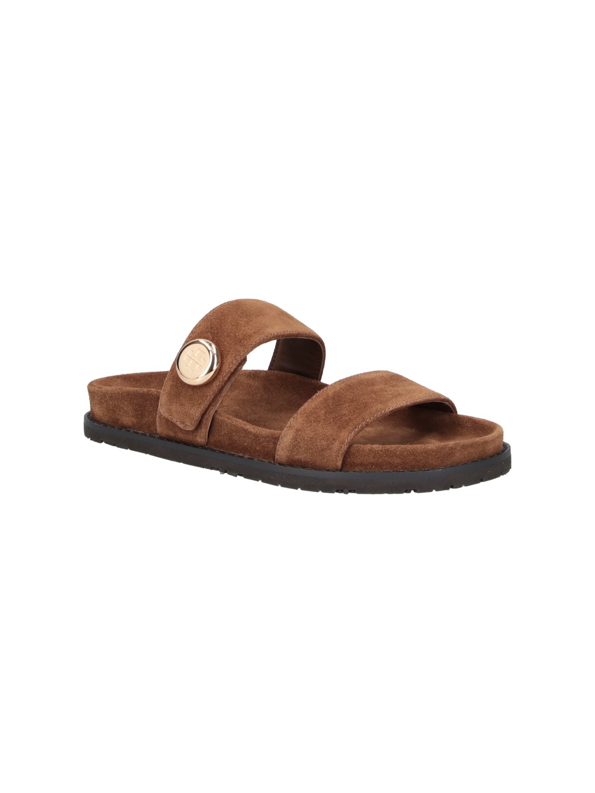 Brown Romy Suede Open-Toe Sandals