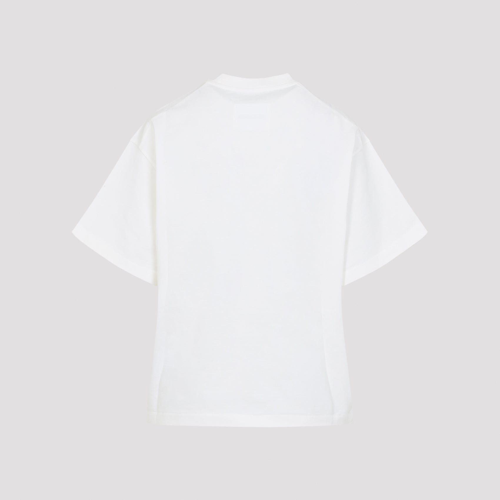 White Cotton Crew Neck T-Shirt