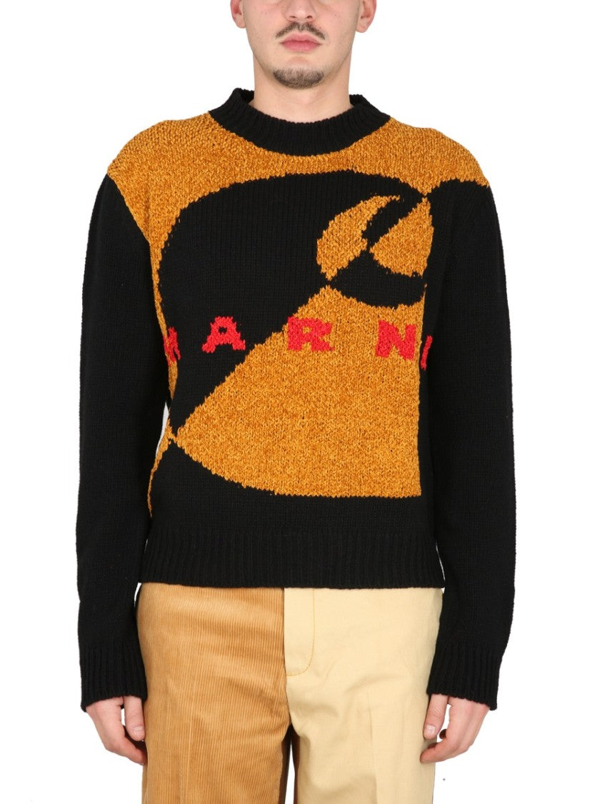 Cross-Neck Wool Sweater