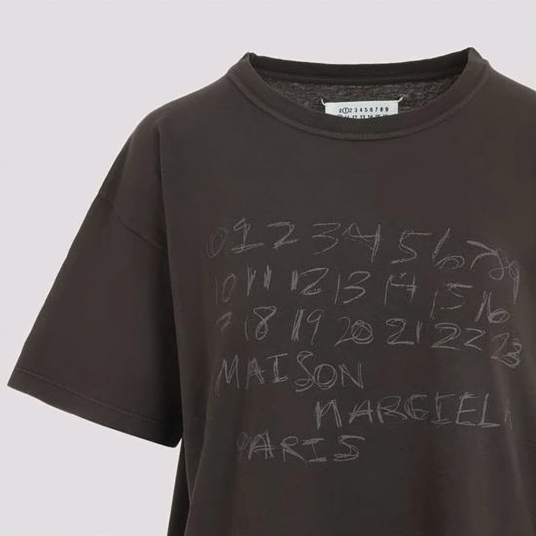 Relaxed Fit Cotton T-Shirt With Handwritten Design